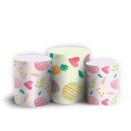 Capas Trio Cilindro Sublimado Vest Facil - Pascoa