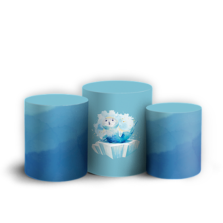 Capas Trio Cilindro Sublimado Vest Facil - Fundo Do Mar