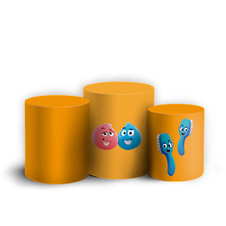 Capas Trio Cilindro Sublimado Vest Facil - Fini