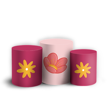 Capas Trio Cilindro Sublimado Vest Facil - Dia Das Mães