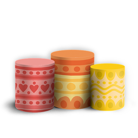 Capas Trio Cilindro Sublimado Vest Facil - Páscoa