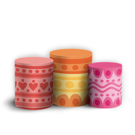 Capas Trio Cilindro Sublimado Vest Facil - Páscoa