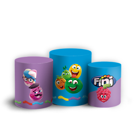 Capas Trio Cilindro Sublimado Vest Facil - Doces Fini