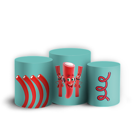 Capas Trio Cilindro Sublimado Vest Facil - Doces Fini