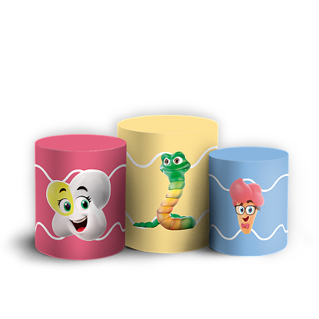 Capas Trio Cilindro Sublimado Vest Facil - Doces Fini