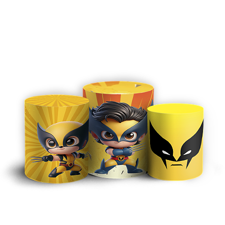 Capas Trio Cilindro Sublimado Vest Facil - Wolverine