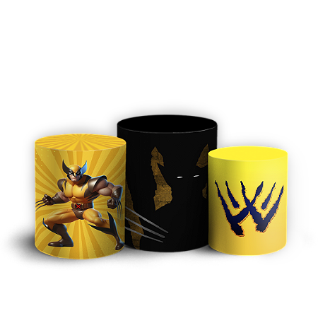Capas Trio Cilindro Sublimado Vest Facil - Wolverine