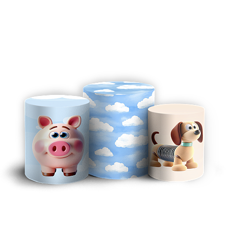 Capas Trio Cilindro Sublimado Vest Facil - Toy Story
