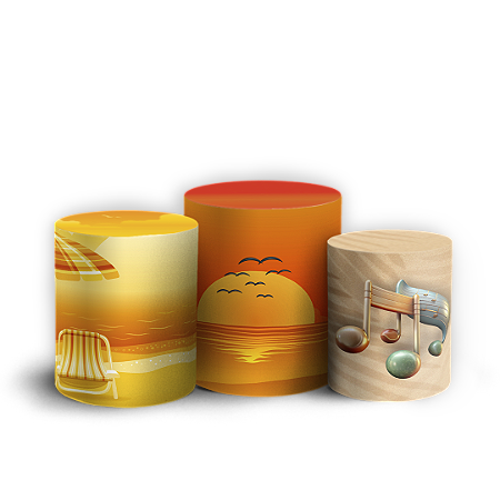 Capas Trio Cilindro Sublimado Vest Facil - Numa Nice