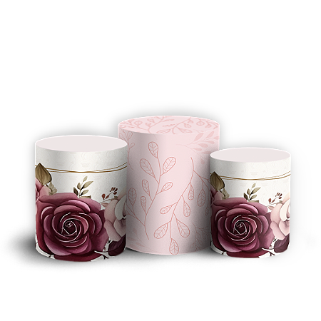 Capas Trio Cilindro Sublimado Vest Facil - Dia Das Mães