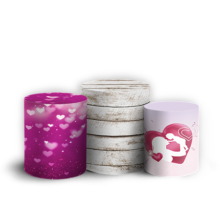 Capas Trio Cilindro Sublimado Vest Facil - Dia Das Mães