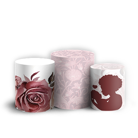 Capas Trio Cilindro Sublimado Vest Facil - Dia Das Mães