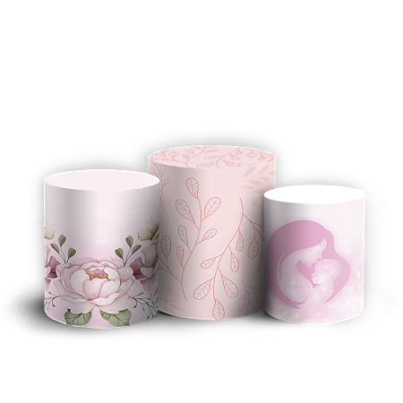 Capas Trio Cilindro Sublimado Vest Facil - Dia Das Mães