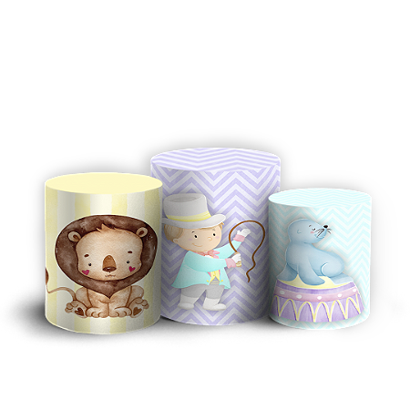 Capas Trio Cilindro Sublimado Vest Facil - Circo
