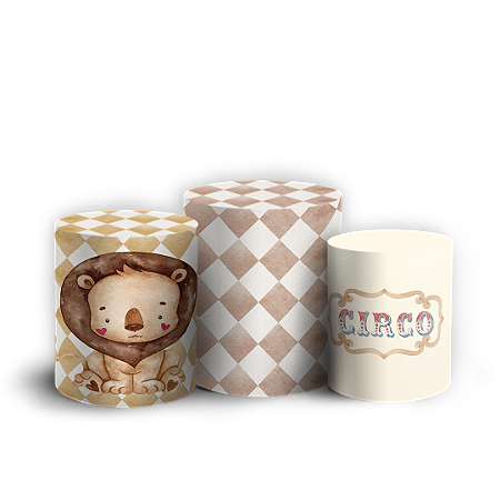 Capas Trio Cilindro Sublimado Vest Facil - Circo