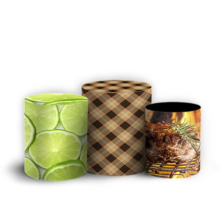 Capas Trio Cilindro Sublimado Vest Facil - Churrasco