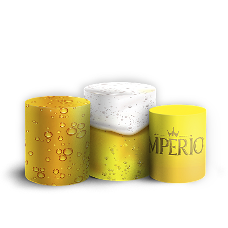 Capas Trio Cilindro Sublimado Vest Facil - Cerveja