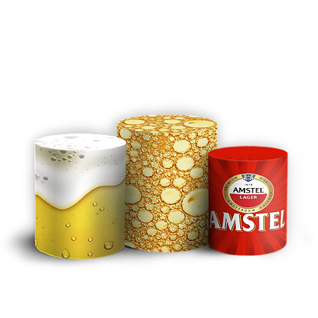 Capas Trio Cilindro Sublimado Vest Facil - Cerveja