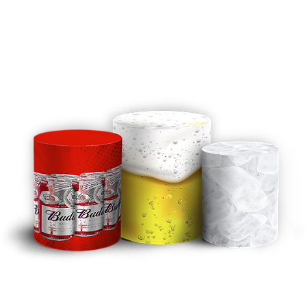 Capas Trio Cilindro Sublimado Vest Facil - Cerveja