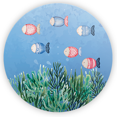 Capa Mini Painel Sublimado - Fundo Do Mar