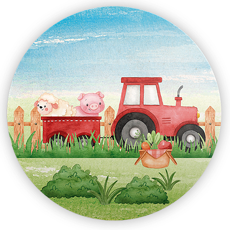 Mini Painel - Fazendinha  - Sublimado 3D