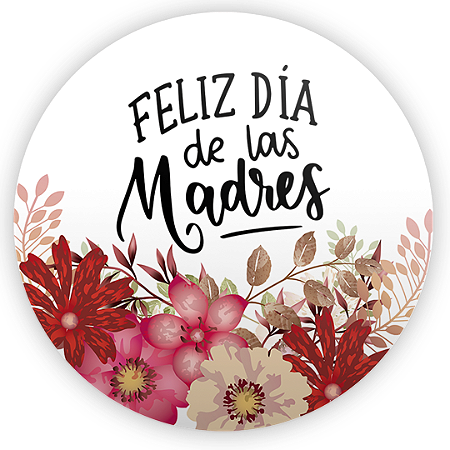 Capa Painel Redondo Sublimado - Dia de la Madre