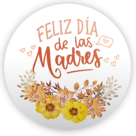 Capa Painel Redondo Sublimado - Dia de la Madre