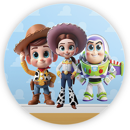 Capa Painel Redondo Sublimado - Toy Story
