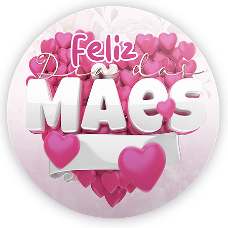 Capa Painel Redondo Sublimado - Dia Das Mães