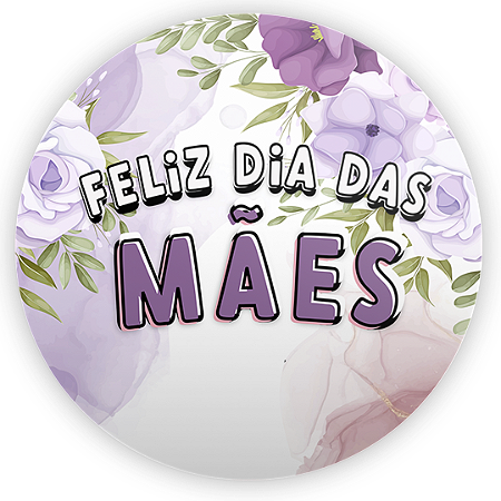 Capa Painel Redondo Sublimado - Dia Das Mães