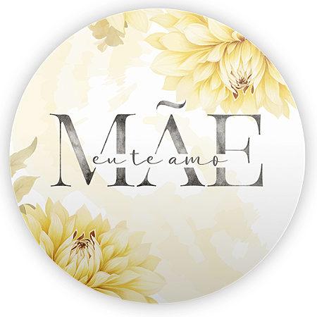 Capa Painel Redondo Sublimado - Dia Das Mães