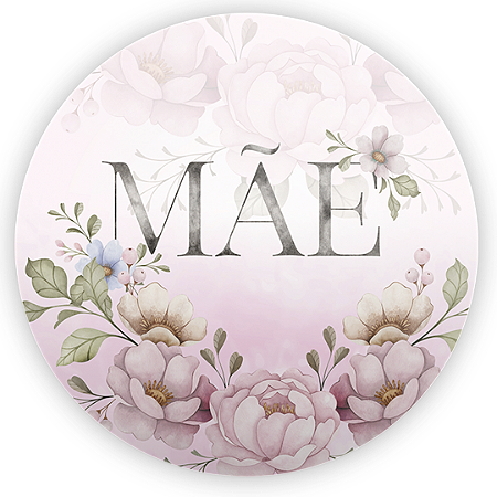 Capa Painel Redondo Sublimado - Dia Das Mães