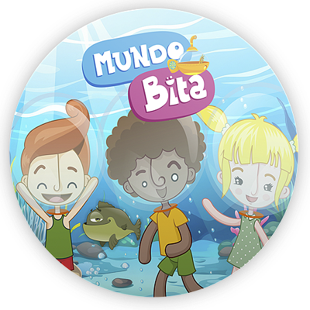 Capa Painel Redondo Sublimado - Bita Fundo Do Mar