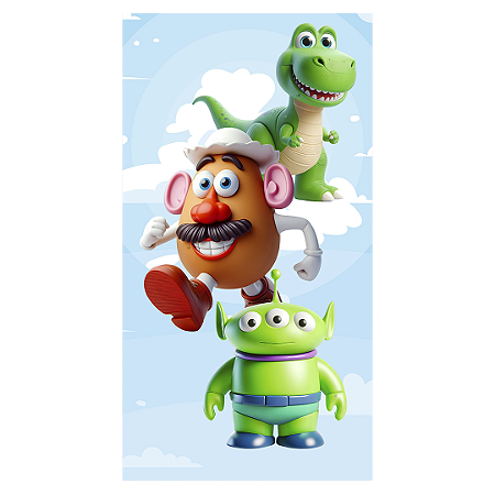 Capa Faixa Lateral Sublimado - Toy Story