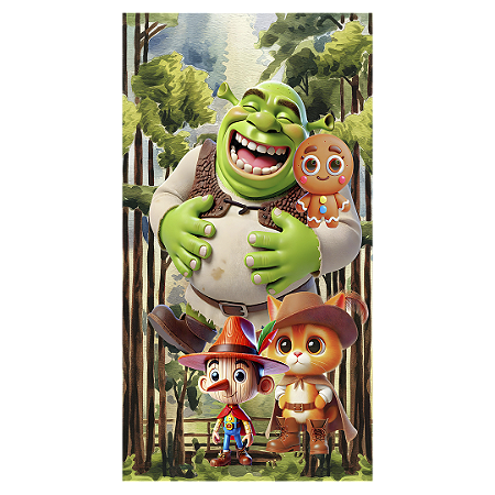 Capa Faixa Lateral Sublimado - Shrek