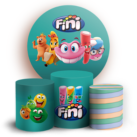 Capas Painel Redondo e Trio Cilindro Sublimado - Doces Fini