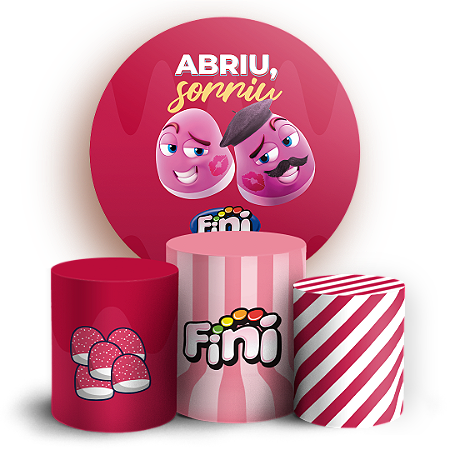 Capas Painel Redondo e Trio Cilindro Sublimado - Doces Fini