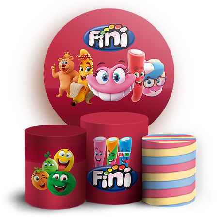 Capas Painel Redondo e Trio Cilindro Sublimado - Doces Fini