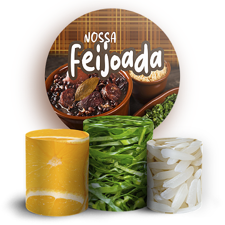 Capas Painel Redondo e Trio Cilindro Sublimado - Feijoada