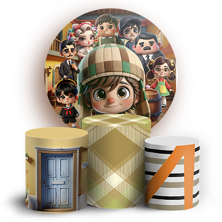 Capas Painel Redondo e Trio Cilindro Sublimado - Chaves