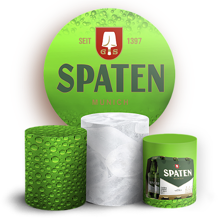 Capas Painel Redondo e Trio Cilindro Sublimado - Cerveja