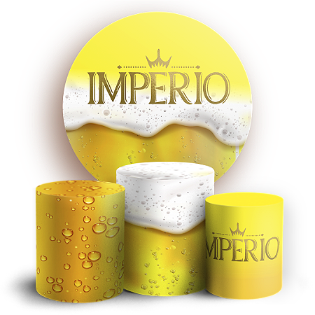 Capas Painel Redondo e Trio Cilindro Sublimado - Cerveja