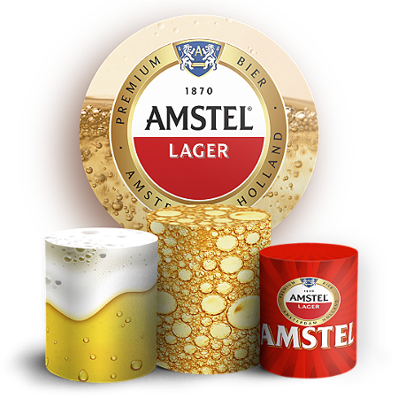 Capas Painel Redondo e Trio Cilindro Sublimado - Cerveja