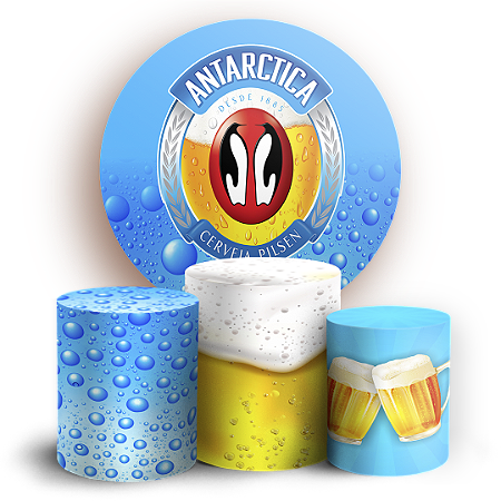 Capas Painel Redondo e Trio Cilindro Sublimado - Cerveja