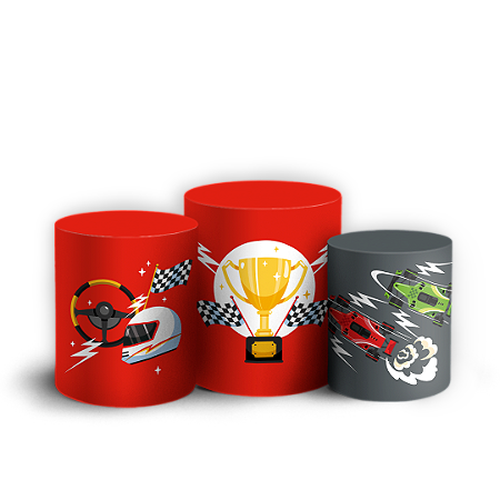 Capas Trio Cilindro Sublimado Vest Facil - Formula 1