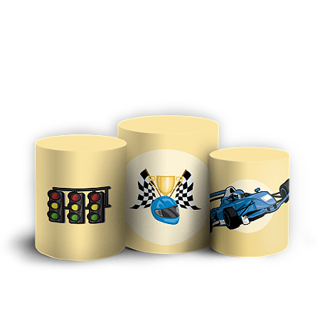 Capas Trio Cilindro Sublimado Vest Facil - Formula 1