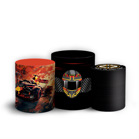 Capas Trio Cilindro Sublimado Vest Facil - Formula 1