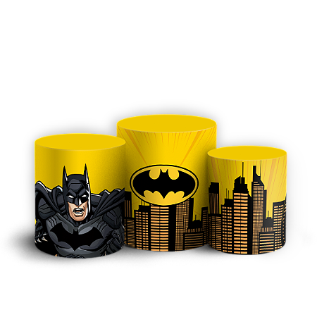 Capas Trio Cilindro Sublimado Vest Facil - Batman