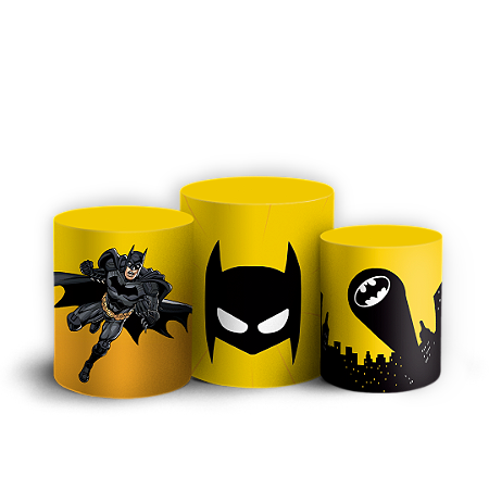 Capas Trio Cilindro Sublimado Vest Facil - Batman