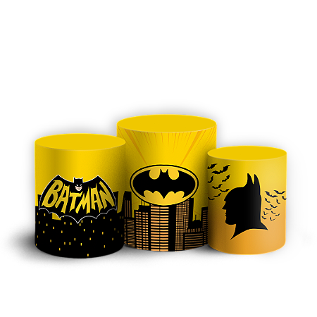 Capas Trio Cilindro Sublimado Vest Facil - Batman